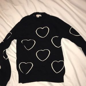 Kids heart patterned sweater